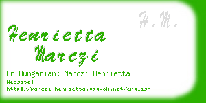 henrietta marczi business card